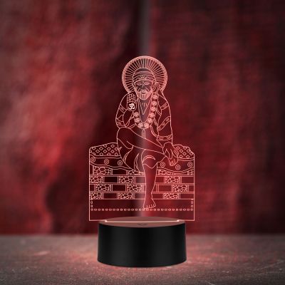 Sai Baba Acrylic led Night Light for Home Decoration with Automatic Color Changing Light